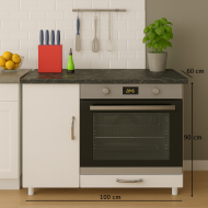 HERKÜL MERMER DESEN-BEYAZ ANKASTRE DOLABI