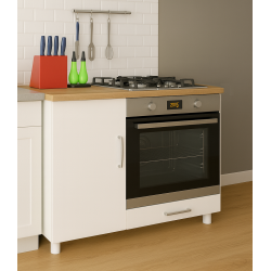 HERKÜL MEŞE-BEYAZ ANKASTRE DOLABI