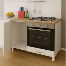 HERKÜL MEŞE-BEYAZ ANKASTRE DOLABI