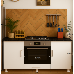 140LIK BENDİR-BEYAZ ANKASTRE OCAK VE FIRIN DOLABI