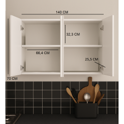 140lik Üst Modül, Mutfak Dolabı, Çok Amaçlı Dolap, Kiler Dolabı