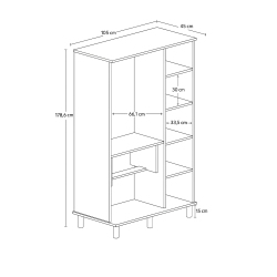 3 KAPILI, 2 ÇEKMECELİ GARDIROP, ELBİSE DOLABI, ÇOCUK ODASI DOLABI