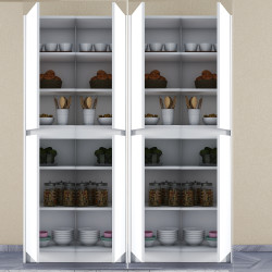 Voltra Beyaz Patentli Çok Amaçlı Dolap, Mutfak Dolabı, Banyo Dolabı, Kiler Dolabı