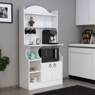 CAPELLA BEYAZ KAHVE KÖŞESİ, ÇOK AMAÇLI DOLAP, MUTFAK DOLABI, BARDAKLIK, SUNUM DOLABI