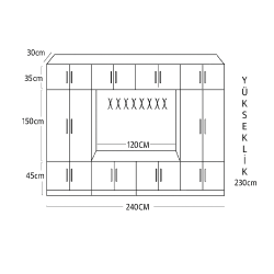 EZEL PORTMANTO Kapaklı, Raflı, Askılı Vestiyer